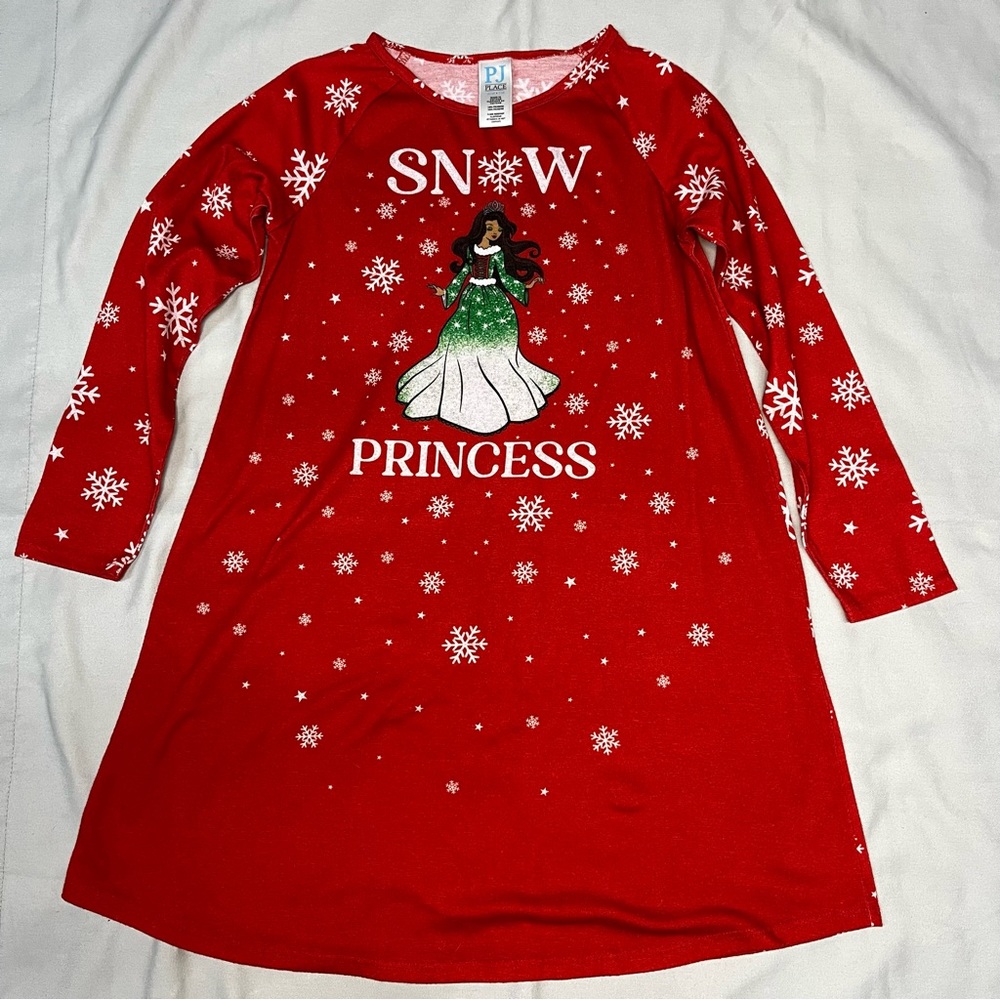 Girls Snow Princess Nightgown - Ruby - Sz Medium 7/8, Children’s Place